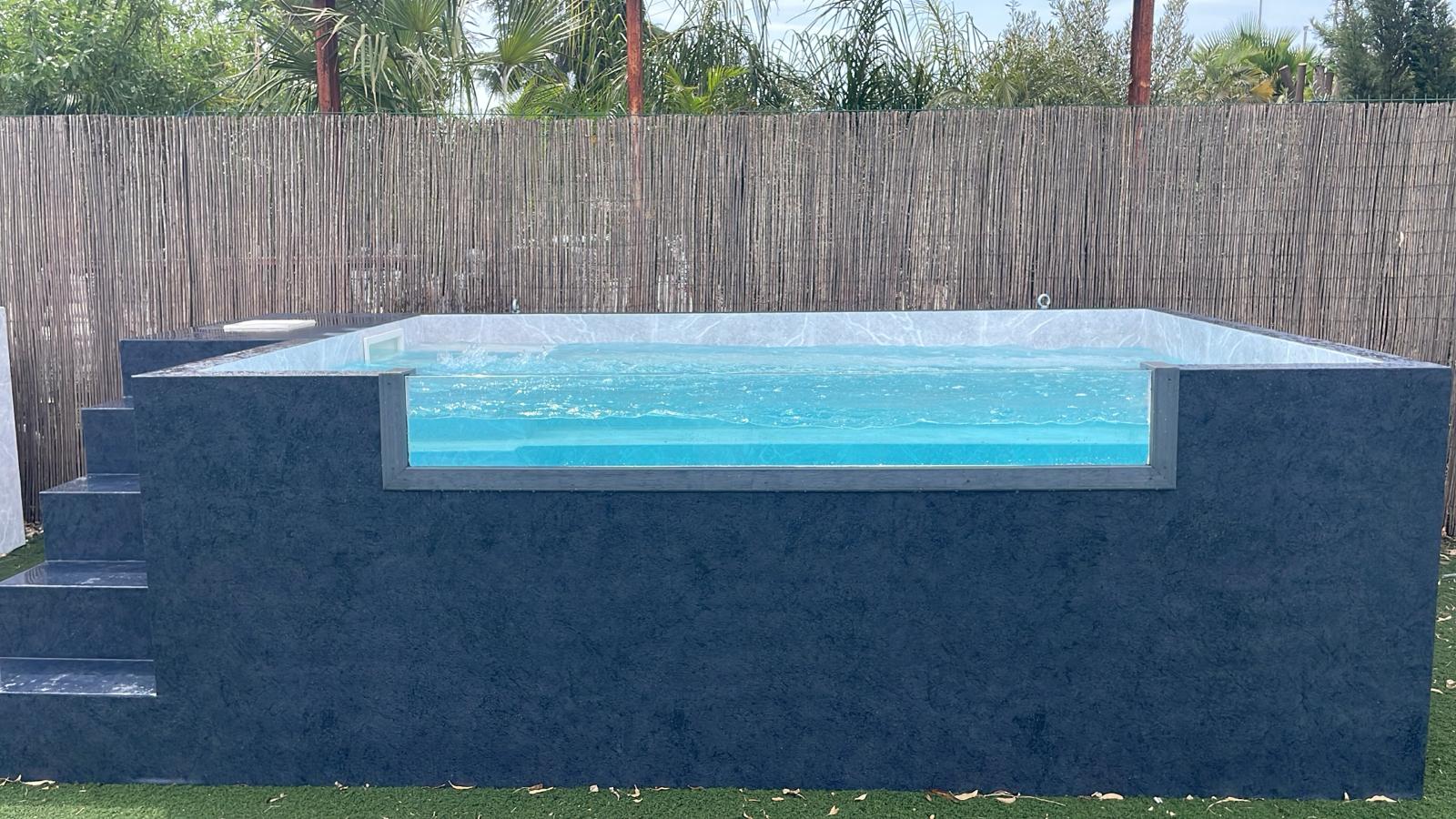 Piscina Elevada de patio MIAMI 3,90 x 2,20x1,12 m (1019SL DH)