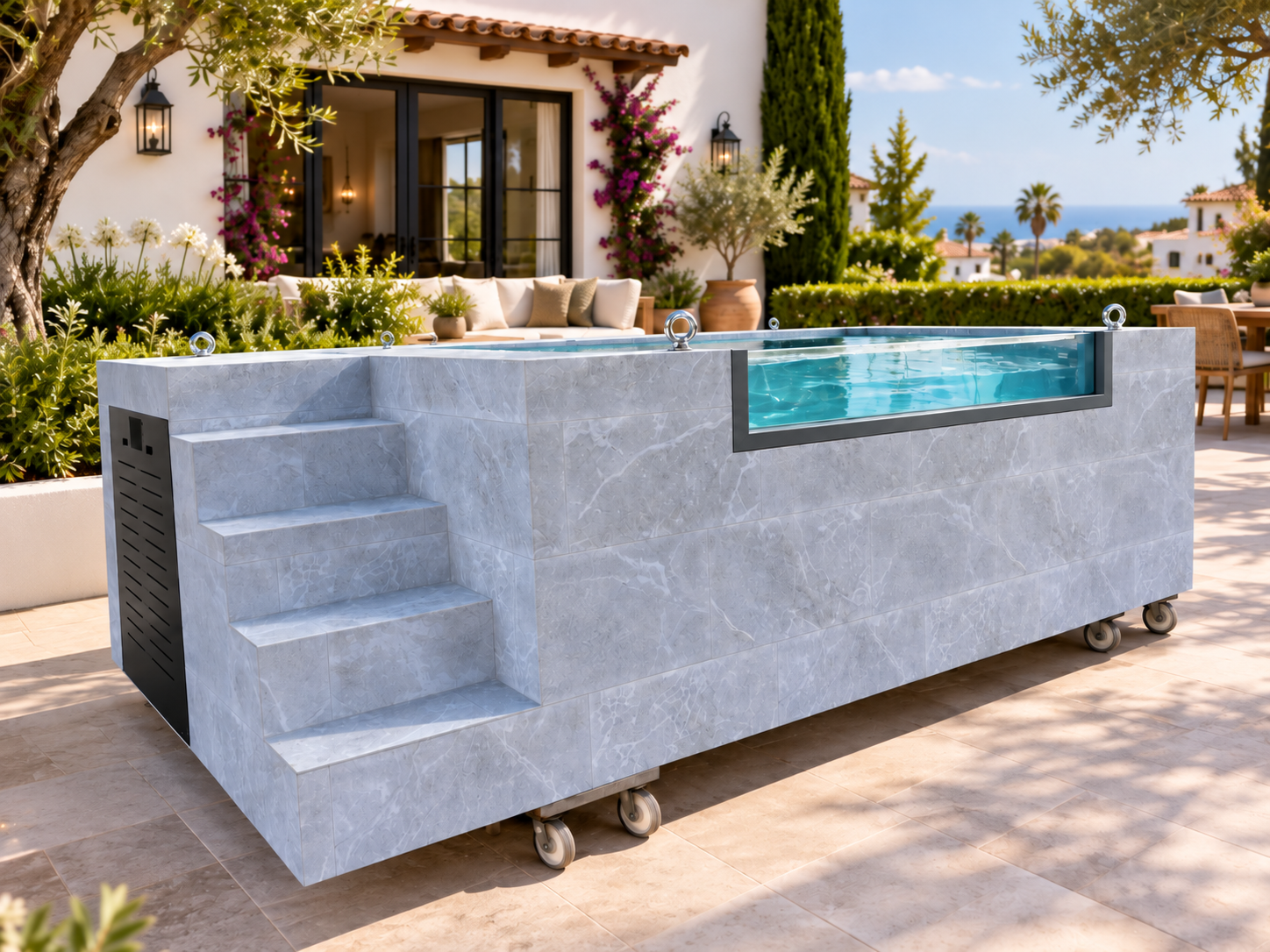 Piscina Elevada de patio MIAMI 3,90 x 2,20x1,12 m (1018SL AR)