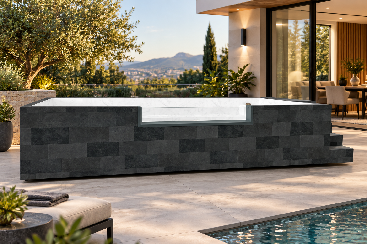 Piscina de patio MIAMI 5,90 x 2,20x1,12 m (1142/SL TA)
