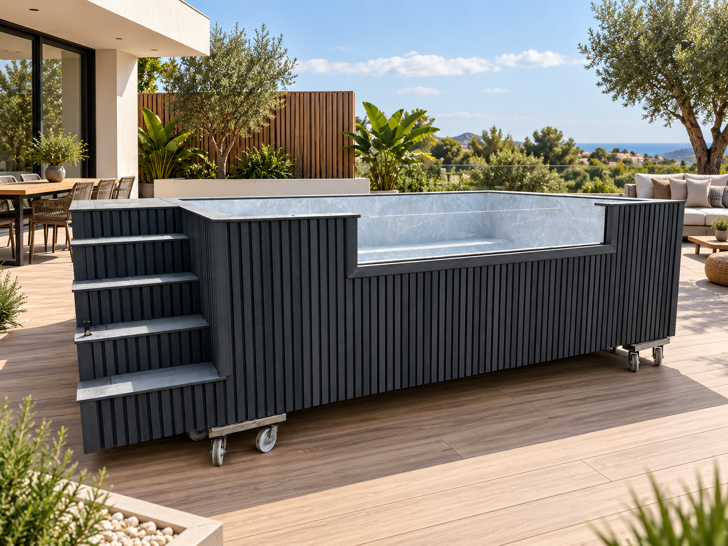 Piscina Elevada de patio 3,98 x 2,28 x 1,00m (59PPCO AR)
